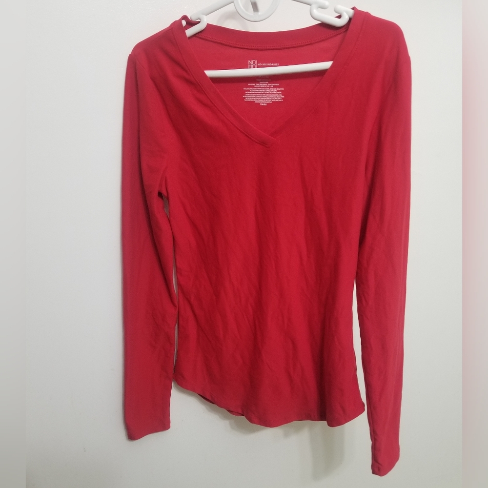 EUC long sleeve red shirt
